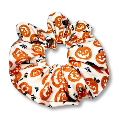 Hat Pumpkin Fall Scrunchie
