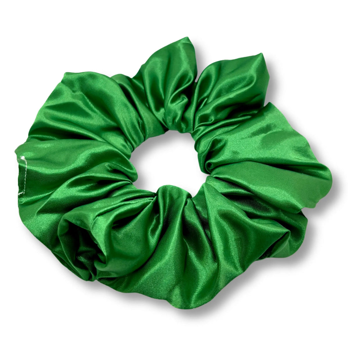 Green Silk Scrunchie