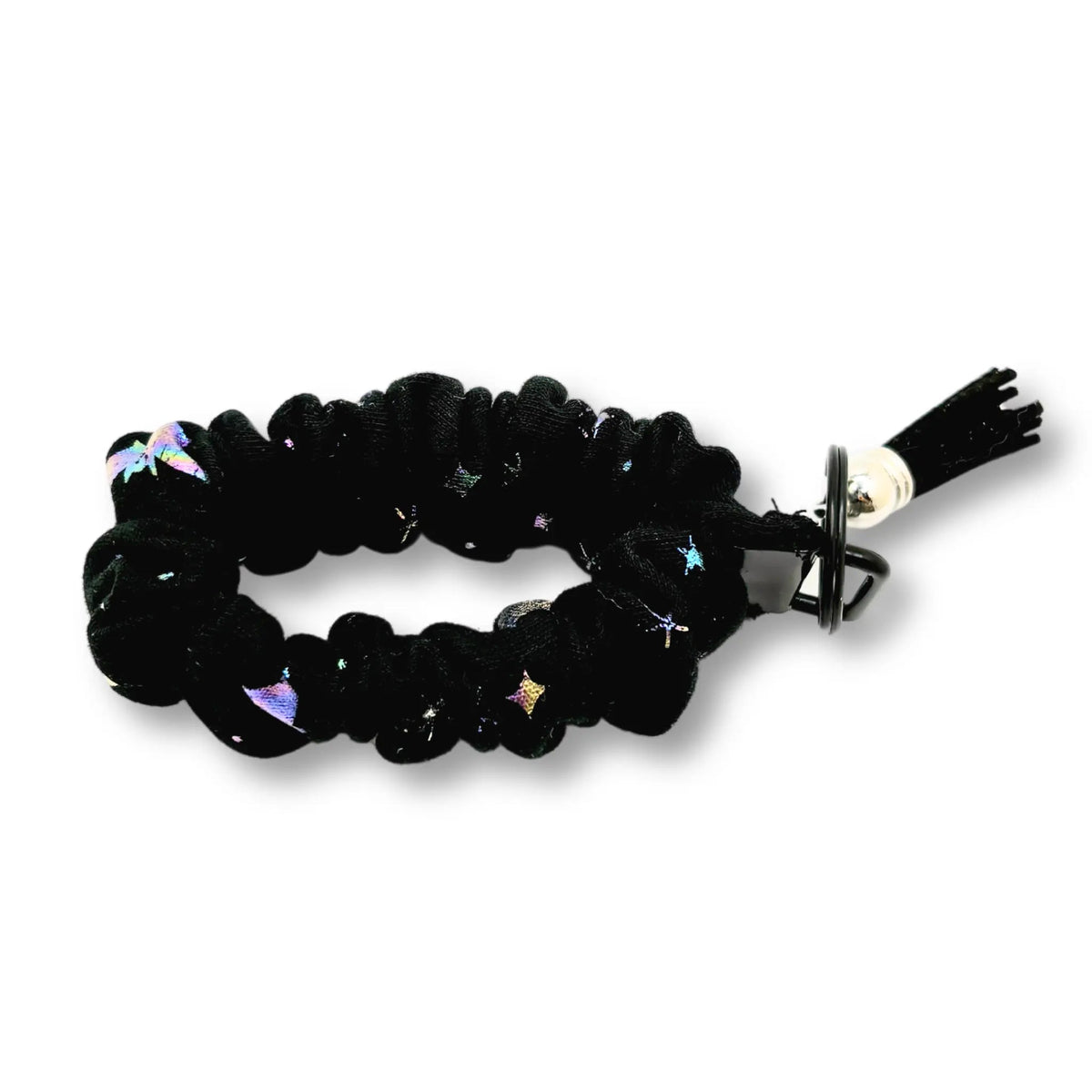 Holographic Bats Scrunchie Wristlet