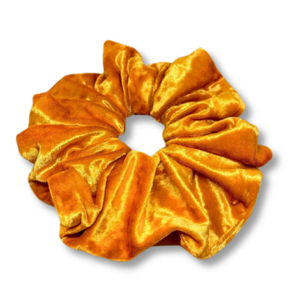 Orange Crushed Velvet Scrunchie