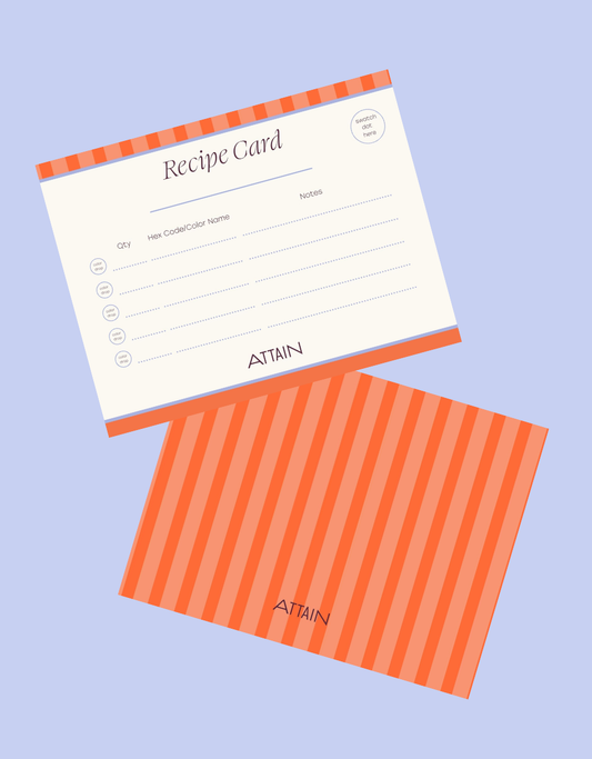 Attain Cosmetics Recipe Cards