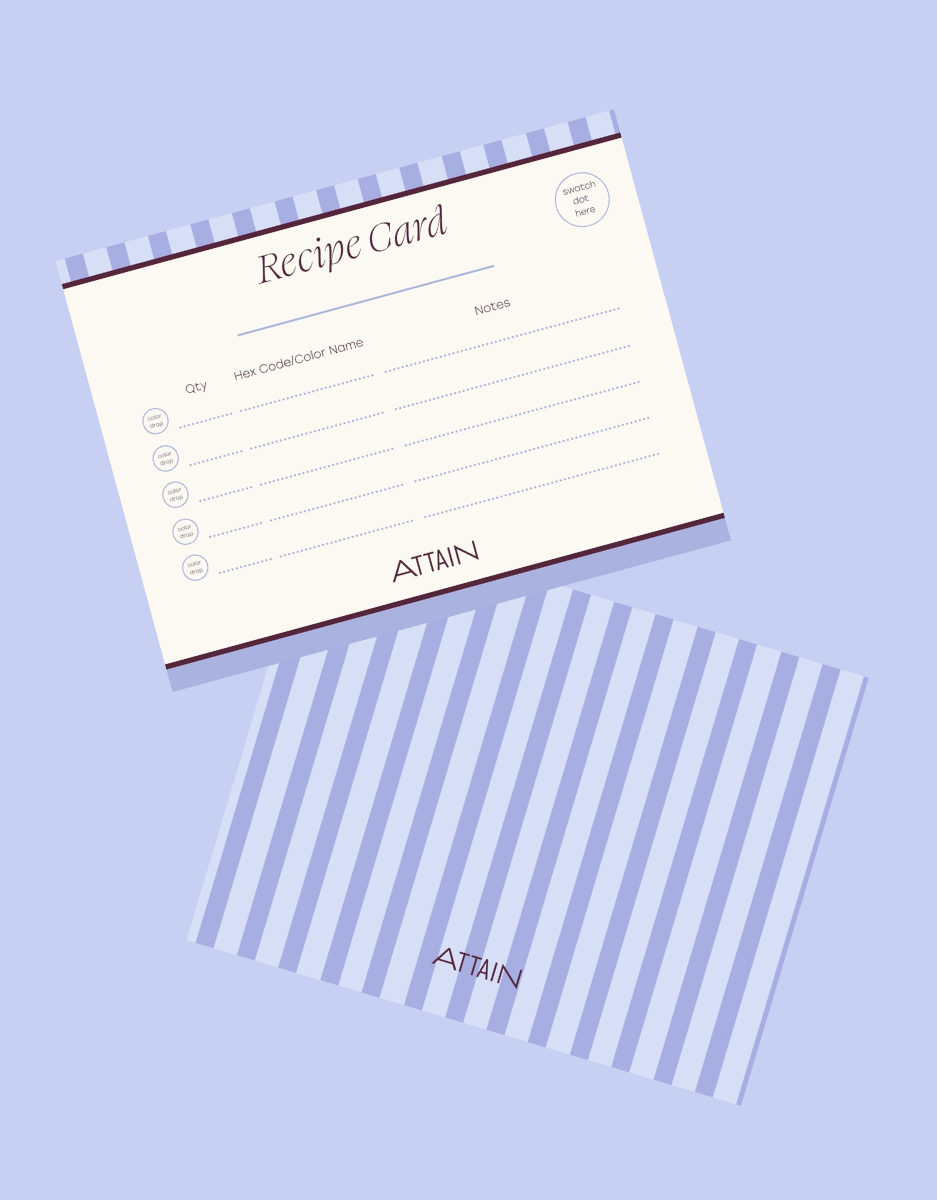 Attain Cosmetics Recipe Cards