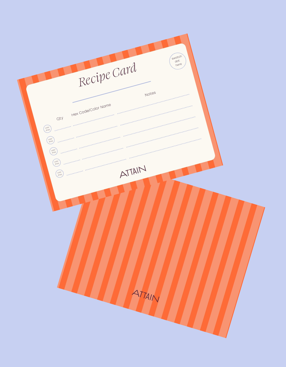 Attain Cosmetics Recipe Cards