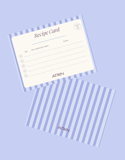 Attain Cosmetics Recipe Cards
