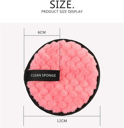 Reusable Make Up Remover Pads Makeup Remover Puff Washable Cotton Double-Sided Face Cleansing Face Eye Cleansing Pads