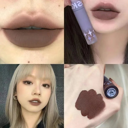 Kaleidos Velvet Matte Lip Stick Lip Cream Matte Finish Nude Colours Lip Tint Waterproof Lipgloss Long Lasting Vegan Makeup