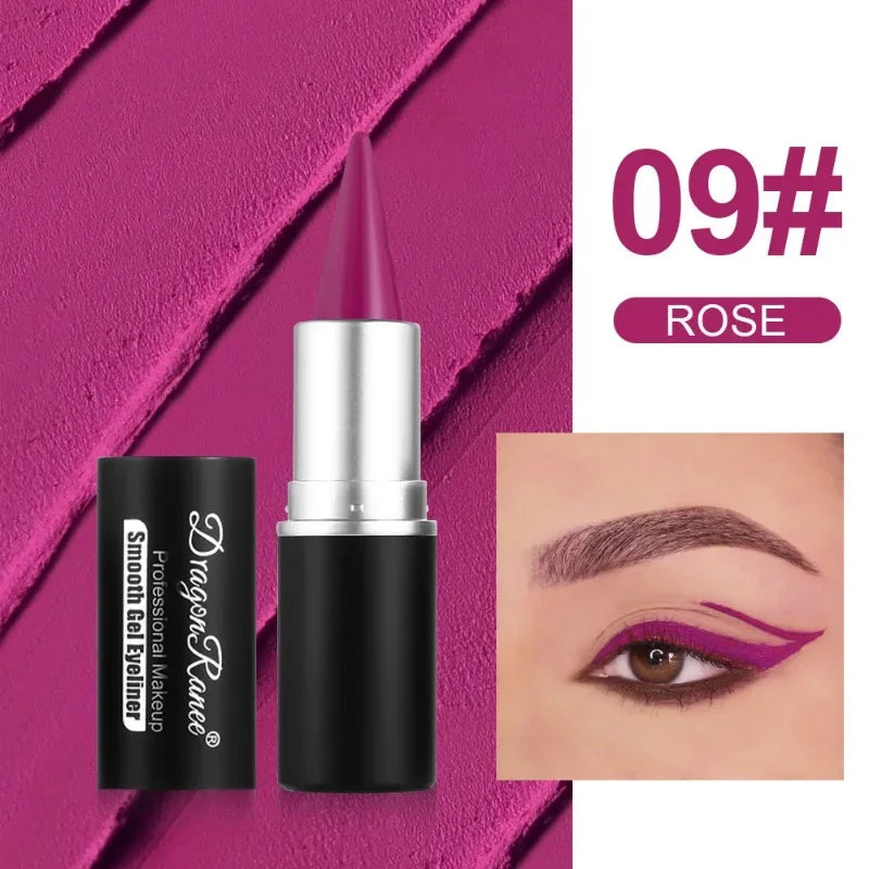 12 Colors Waterproof Eyeliner Cream Lasting Easy To Wear Eye Liner Gel Black Blue Matte Quick Dry Eyeliner Pen Makeup Cosmetics