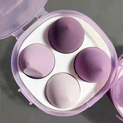 4pcs Beauty Egg Makeup Sponge Set Foundation Make Up Sponge With Egg Box Perfect For Face Cream Powder