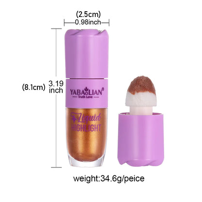 3 Color Face Liquid Highlighter Bronzer Contouring Highlight Fluid Makeup Face Shimmer Shine High Lighter Iluminador Maquillaje