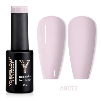 YOKEFELLOW 10ml Jelly Nude Gel Nail Polish High Quality Translucent Pink Nail Gel Varnish Soak Off UV Gel Polish Long Lasting