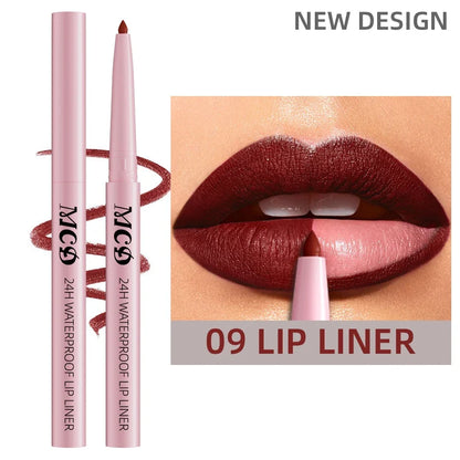 1PC Waterproof Matte Lip Liner Contours Lips in Shades Sexy Red Lipstick Natural Color Lip Makeup Hydrating Lip Cosmetic Gifts