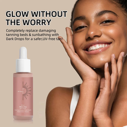 Self Tanning Drops Enhance Skin Melanin Liquid Bronzer Natural Tanner For Body Face Preventing Sunburn Sunless Tanning Products