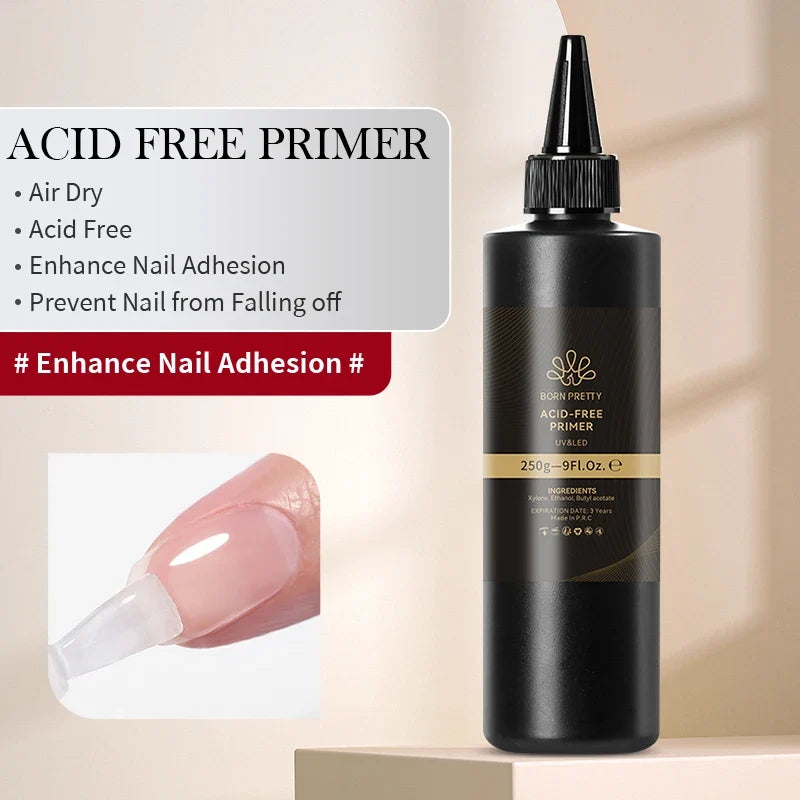 BORN PRETTY 250g Pure Black White Color Gel Nail Polish Semi Permanent Jelly Nude Gel Refilled Package Soak Off UV LED Gel