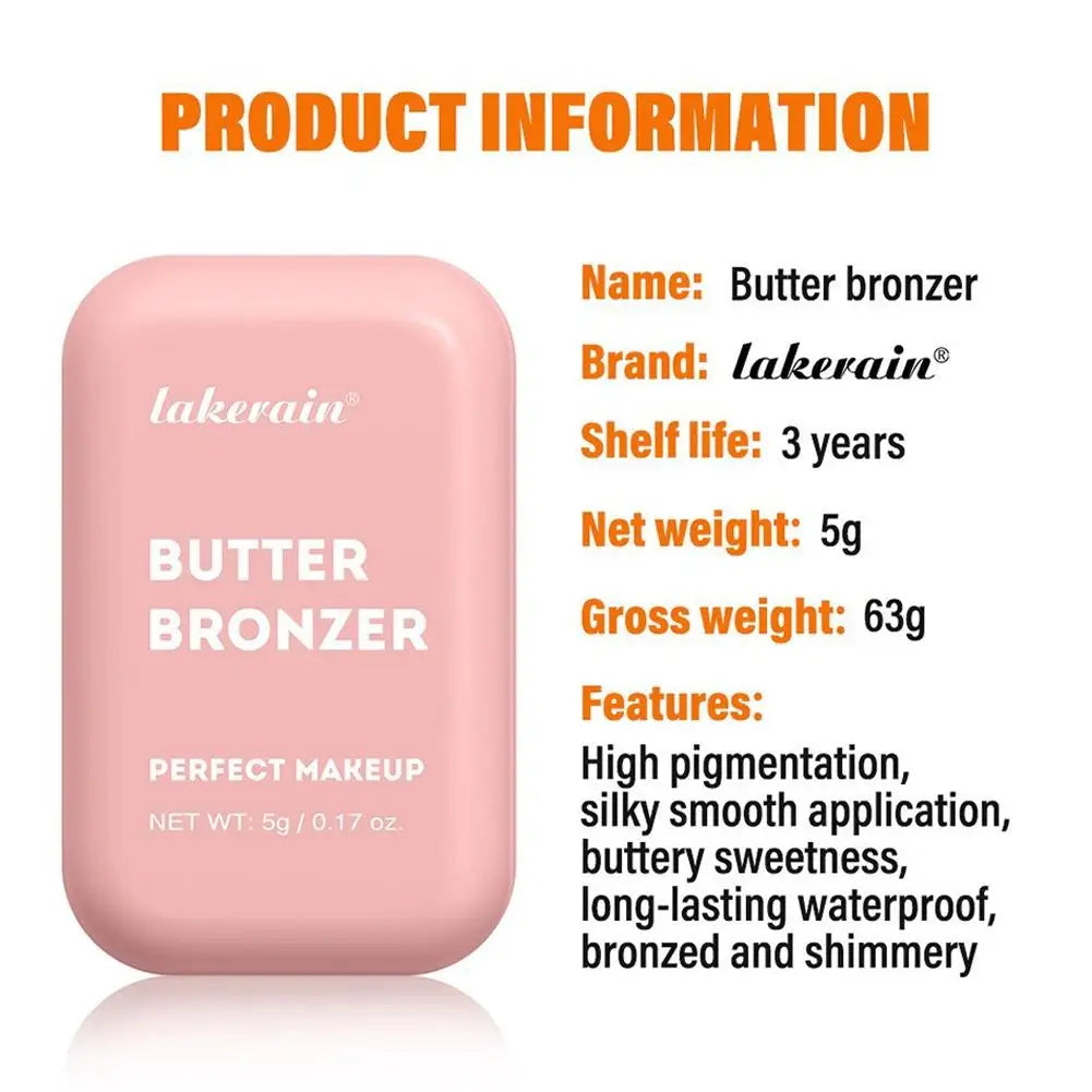 5g Modify Contour Natural 3D Highlight Silky Smooth Sweetness Lasting Waterproof Bronzed Shimmery Butter Bronzer Perfect Makeup