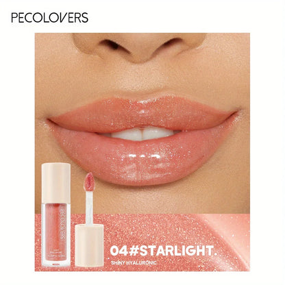 Mirror Waterproof Lip Gloss, Moisturizing Glitter Liquid Lipstick Makeup Long-Lasting Shine in Coral, Pink, and Skin Tones