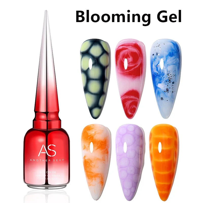 AS 15ml Transfer Foil Gel Nail Polish Soak Off Led Uv Gel Varnish Fast Dry Star Sticker Glue Stamp Gel