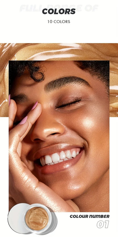 9 colors of liquid highlighter, waterproof  and not easy to fade, multi-functional, cheeks & eyes & face & lips & body