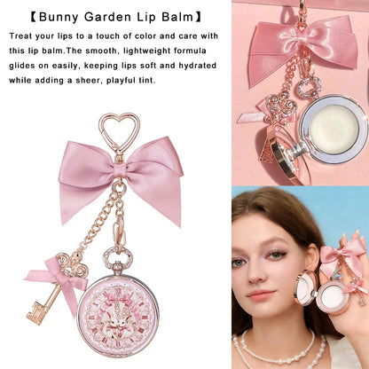 Flower Knows Cupid Sweetie Bear Face Powder with Solid Perfume Highlighter Pendant Long Lasting Portable Scent Makeup Decoration