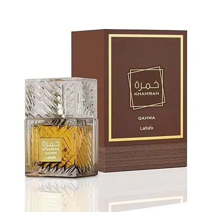 Lattafa Khamrah Vanilla Warm Spicy Amber Cinnamon Eau De Parfum Long-Lasting Fragrance for Unisex 100ML Long Lasting Fragrance