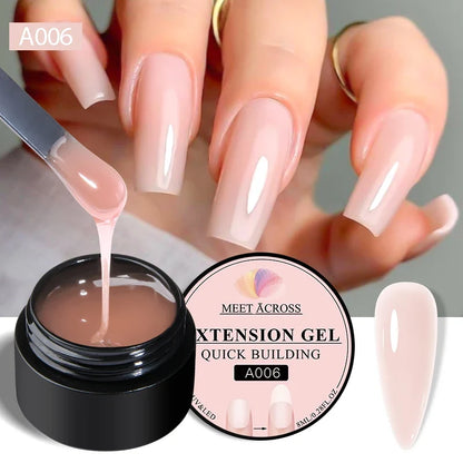 Milky White Nail Extension Gel Clear Nude Building UV Gel For Nails Finger Extensions Form Tips French Nails Manicure Nail Art