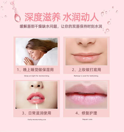 Original Genuine Thailand TREECHADA Rose Sleep Lip Gloss Mask Moisturizes Nourishes Lighten Lip Lines Lip Mask Anti-wrinkle