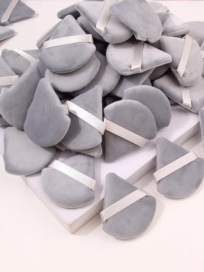 50Pcs Mixing colors randomly Triangle Powder Puff For Loose Powder Liquid Cosmetic Soft Plush Powder Puff Makeup Foundation Puff