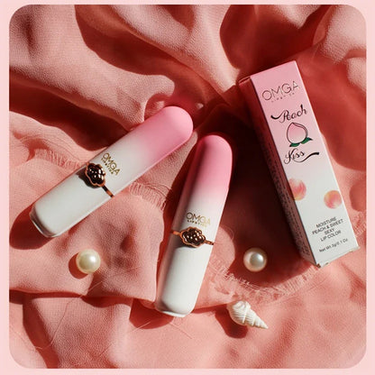 Peach Color Change Lipstick Non-Stick Cup Jelly Lipstick Moisturizing Moisturizing Color Change Lip Balm Warm Change Lip Balm