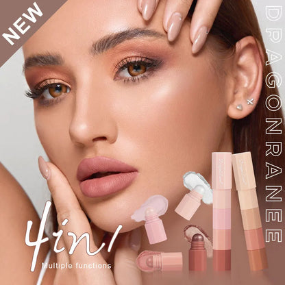 Dragon Ranee 4 color/set Lazy Eyeshadow Pencil Waterproof Non-Smudge Highlighter Silkworm Pencil Pearlescent