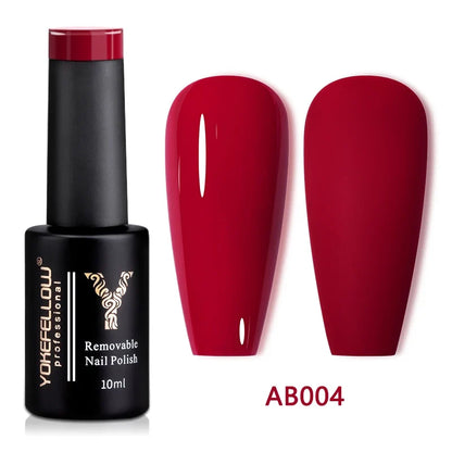 YOKEFELLOW 10ml Jelly Nude Gel Nail Polish High Quality Translucent Pink Nail Gel Varnish Soak Off UV Gel Polish Long Lasting