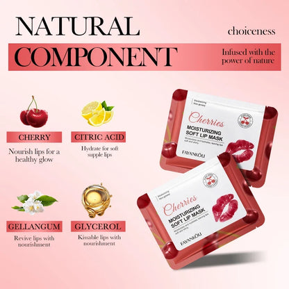 FAYANKOU Cherry Crystal Collagen Lip Mask Moisturizing Plump Lips Lips Moisturizer Lip Patches Lips Plumper Skin Care Products