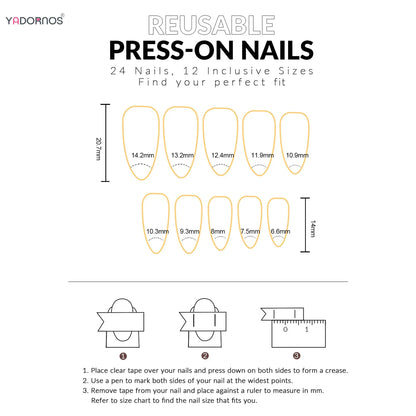 24pcs Gradient Black False Nails Yellow Star Moon Swan Pattern Press On Nails Sweet Cool Bowknots Flower Fake Nail Y2k Manicure