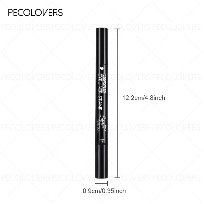 1PC Liquid Eyeliner Stamp - Waterproof, Slim Gel Felt Tip with Heart, Star, Triangle & Flower Shapes for Creative Eye Makeup
