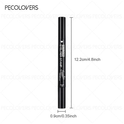1PC Liquid Eyeliner Stamp - Waterproof, Slim Gel Felt Tip with Heart, Star, Triangle & Flower Shapes for Creative Eye Makeup
