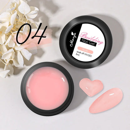 5/15ml Clear Non-Stick Hand Extension Gel Nail Polish 3D Shaping/Sculpting/Carving UV/LED Gel Milky Jelly Hard Gel Manicure DIY