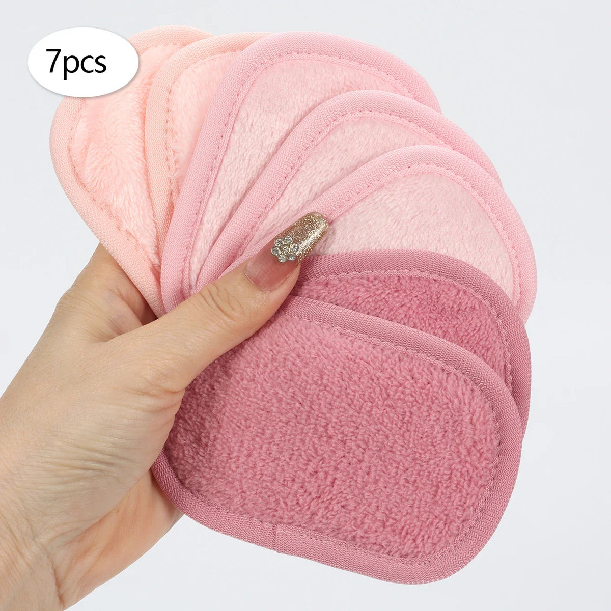 810 Makeup Remover Wipes Gradient 7Pcs, Machine Washable, Reusable Makeup Remover Tools for All Skin Types