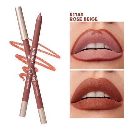 8 Colors Artist Palette Matte Velvet Lip Liner Pencil | Long-Lasting Waterproof, Non-Sticky Matte Finish, Precise Tip for Sharp