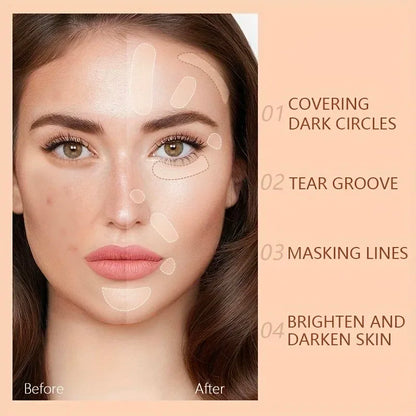 Full Coverage Waterproof Concealer – Hides Tattoos, Scars & Blemishes, Natural Matte Foundation for All Skin Tones, Long-Lasting