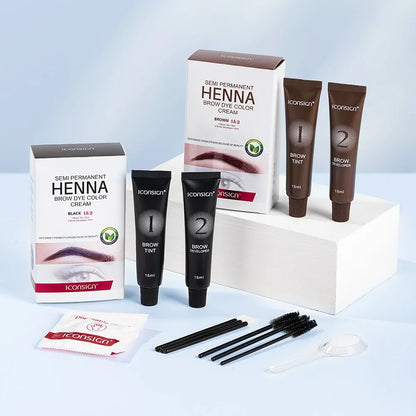 Eyelash and Eyebrow Tint Kit - Waterproof Permanent Dye Cream