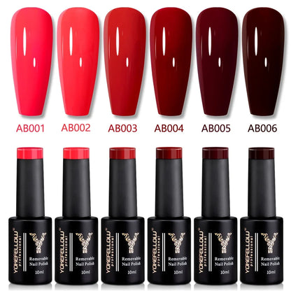 YOKEFELLOW 2022 New Color 10ML Nail Gel Polish Semi Permanent Gel Varnish Base Top Coat 122 Soak Off Colors Organic Nail Varnish