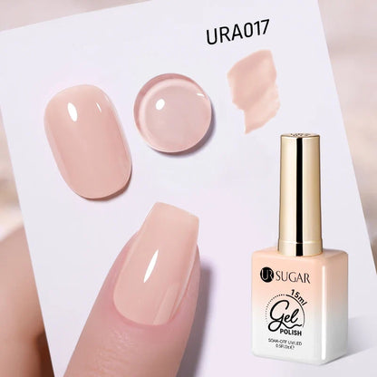 UR SUGAR 15ml Fiber Rubber Base Gel Upgrade Broken Nail Repaired Fiberglass Clear Quick Building UV Construction Gel Soak Off