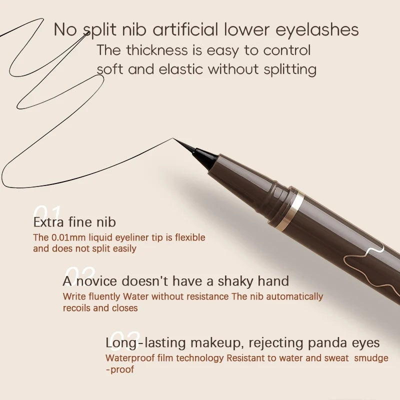 Smooth Very Fine Eyeliner Pen Longacting Quickdrying Waterproof Eyeliner Pen Suitable For Beginners Girls Holiday Gifts