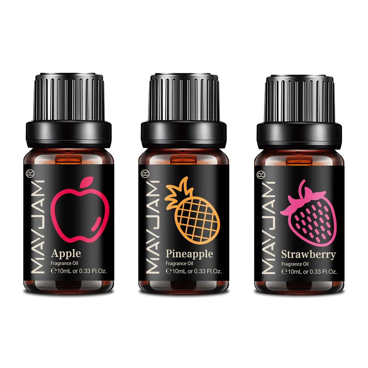 MAYJAM Fruit Essential Oil 10ml Cherry Banana Papaya Grape Litchi Guava Kiwifruit Pear Fig Fragrance Oil for Diffuser Candle