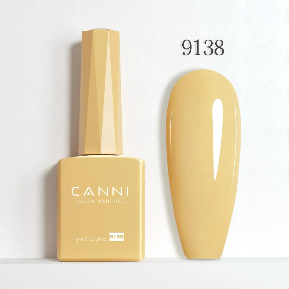 CANNI Hema Free Nail Gel Polish Fall Color Collection Semi Permanent Diamong Long Wear Top Coat Red Gorgeous JellyNude Color 9ml