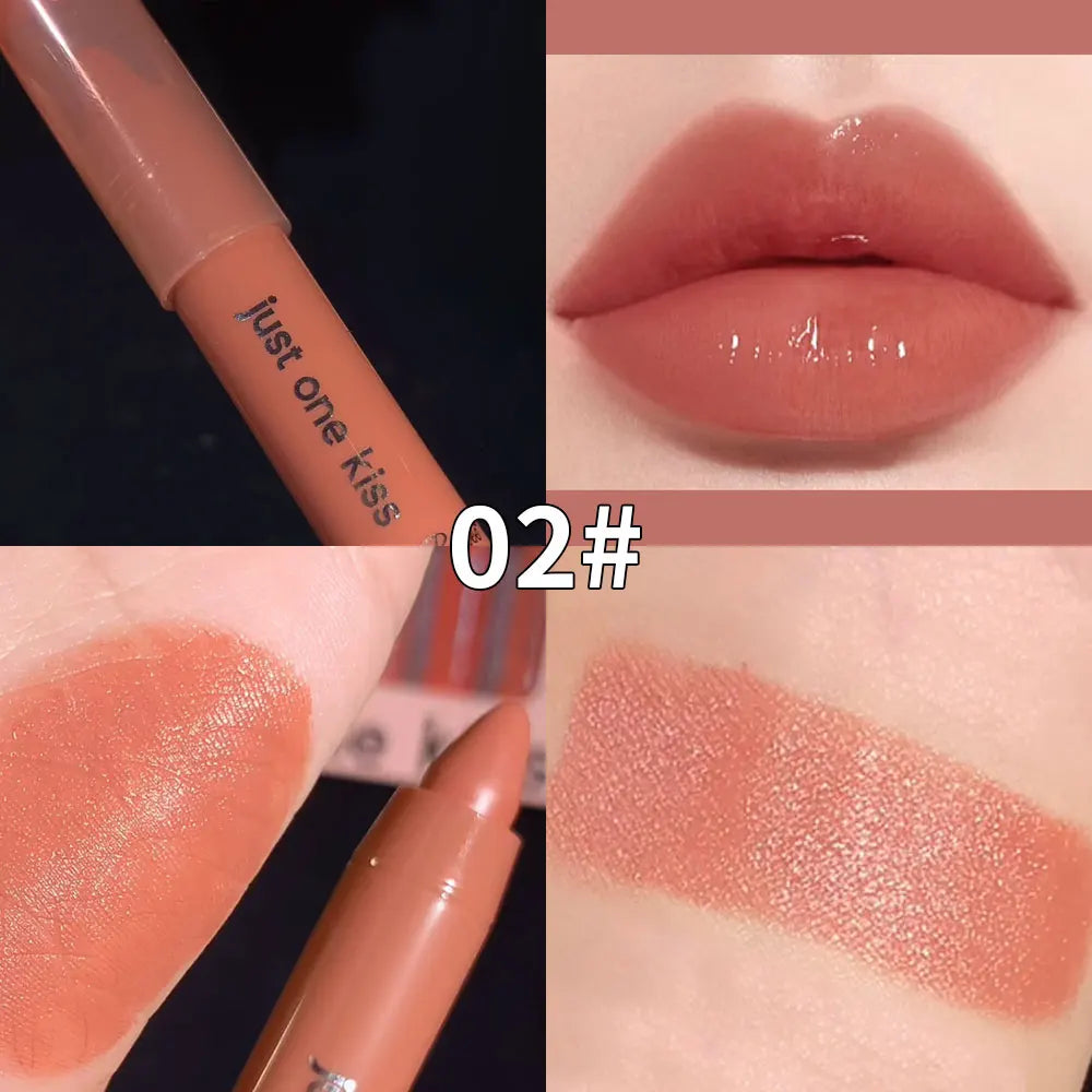 Bright Lipstick Easy to Color Lipstick Color Moisturizing Lip Gloss Easy to Color Lip Glaze Rotating Bright Lipstick Pen Lip Gloss Lipstick European and American Style Nude Brown Red Pink Lipstick Masquerade Lipstick Pen Lip