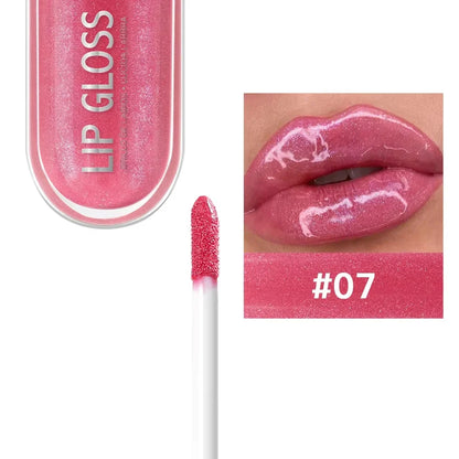 USHAS 12 colors mirror fine flash liquid lipstick pearlescent color waterproof sweatproof non-stick cup lip gloss