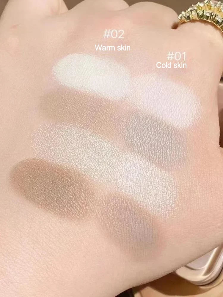 Judydoll Facial Highlighter Makeup Palette Face Matte Shadow Lasting Glow Brighten Contour Shimmer Powder 3D Nose Cosmetic