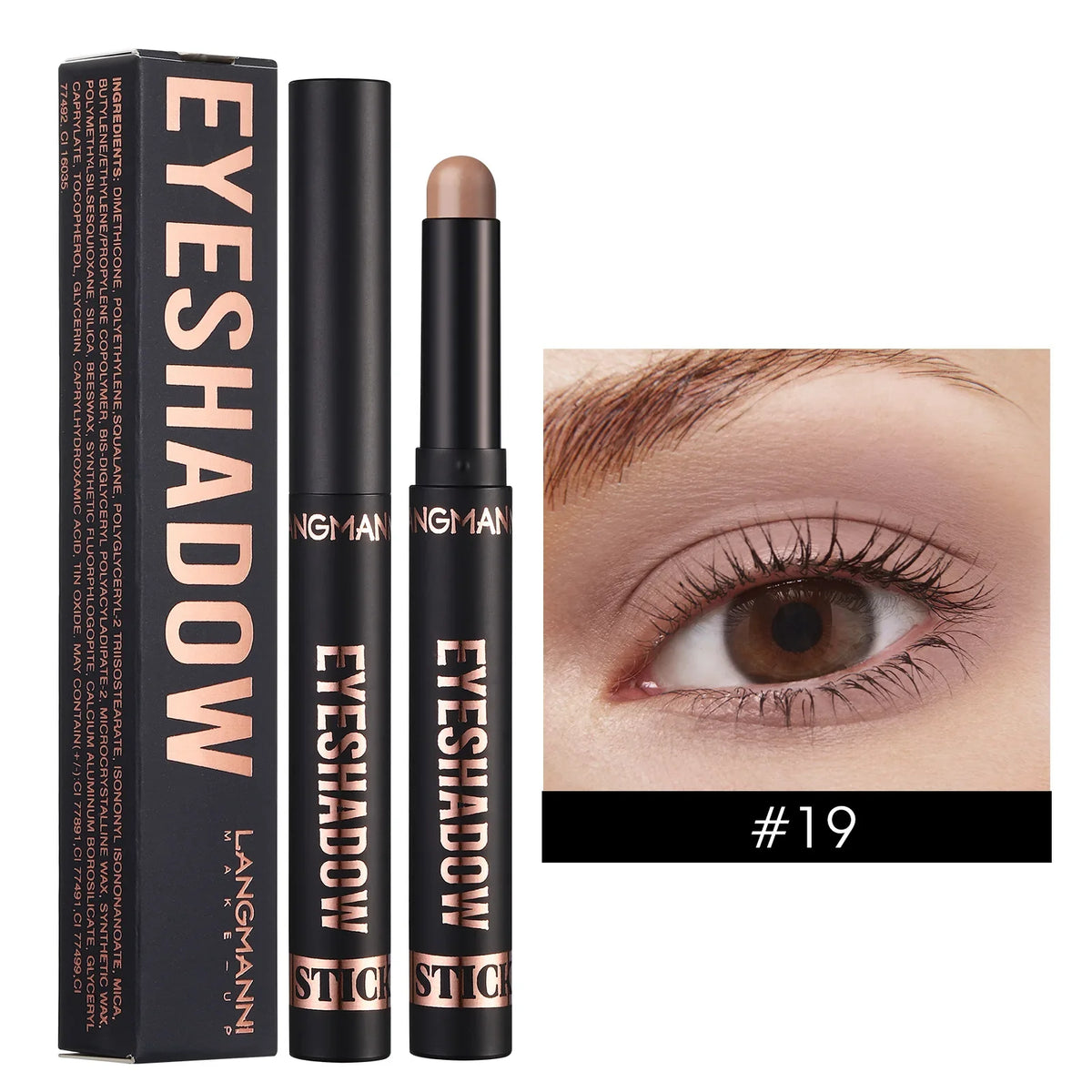 LANGMANNI 16 color pearl eyeshadow stick waterproof long lasting color eyeshadow Face Highlight