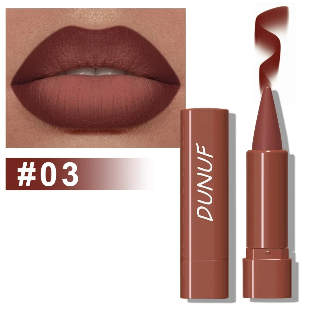 Gradient Lip Liner Pen with Matte Velvet Finish Smooth Application  Lipstick for Defined and Elegant Lips