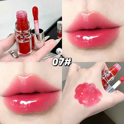 Clear Glass Shine Lip Gloss Mirror Watery Moisturize Plumper Long Lasting Lip Tint Juicy Lip Oil Gloss Stain Makeup