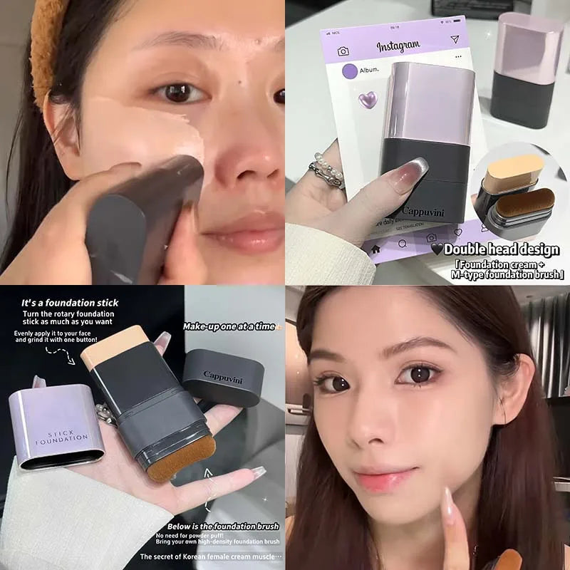 2-in-1 Concealer & Foundation Stick - Full Coverage for Acne Scars - Radiant Dewy Finish - Natural Skin-Like